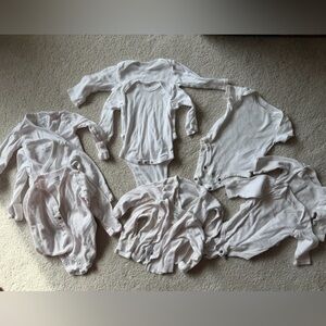 White baby onesie bundle set of 10